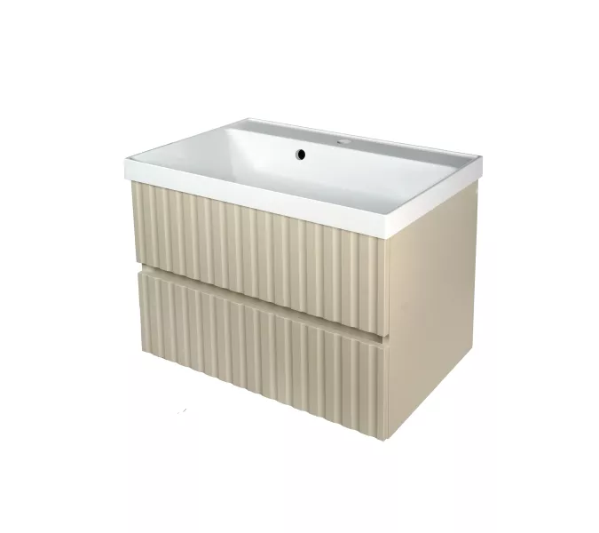 Тумба подвесная ACWEN Элеганс 70 оливин с раковиной Комфорт 70, Выбрать цвет: оливин, Выбрать размер: 70, изображение 5