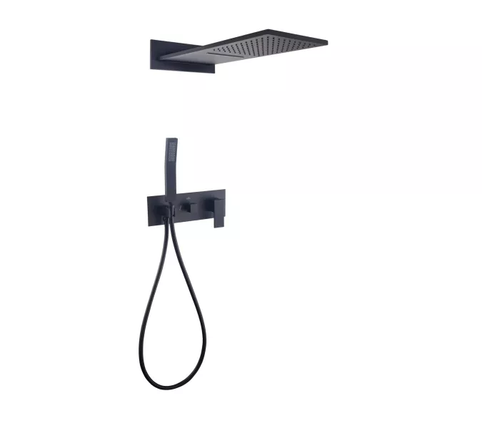 Душевая система ACWEN 2210B встраиваемая, черная матовая, Выбрать цвет: Черный, изображение 12