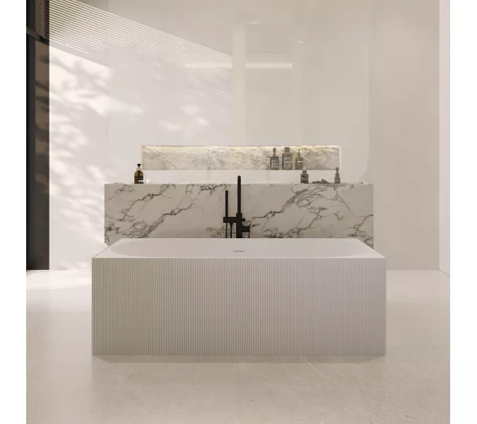 Ванна из искусственного камня ABBER Stein AS9603 белая матовая 170*75, изображение 7