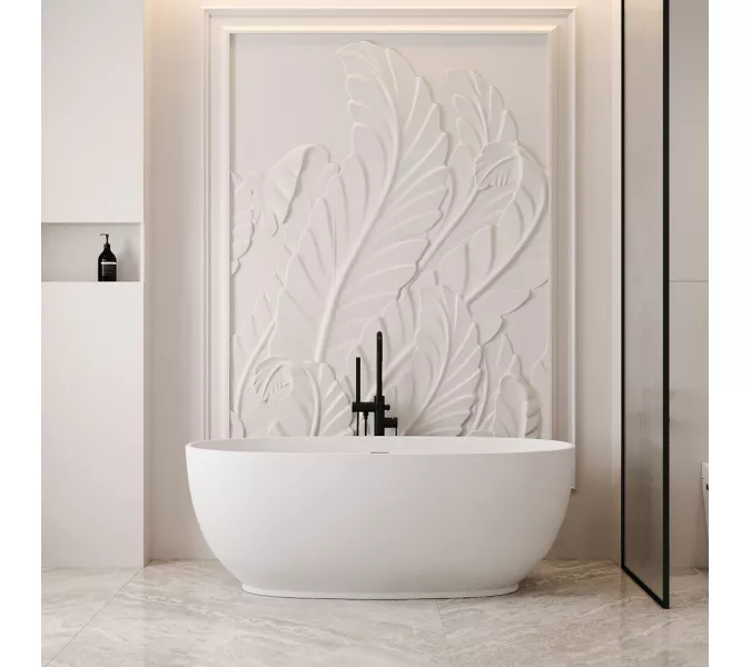 Ванна из искусственного камня ABBER Stein AS9641, Выбрать размер: 130*68, изображение 7