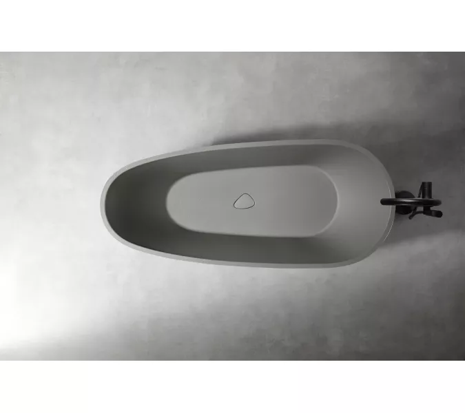 Ванна из искусственного камня ABBER Dortmund 170х75 светло-серая матовая, Выбрать цвет: Светло серый, изображение 10