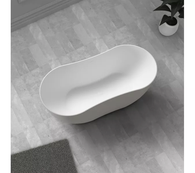 Ванна из искусственного камня ABBER Stein AS9604 белая матовая 170*80, изображение 8