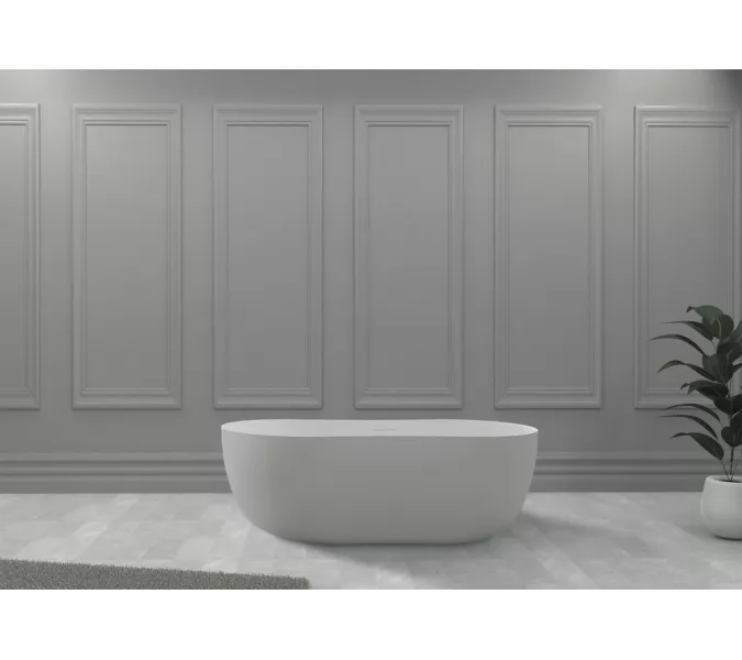 Ванна из искусственного камня ABBER Stein AS9604 белая матовая 170*80, изображение 10