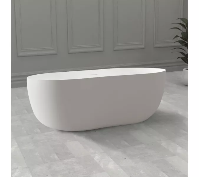 Ванна из искусственного камня ABBER Stein AS9604 белая матовая 170*80, изображение 9