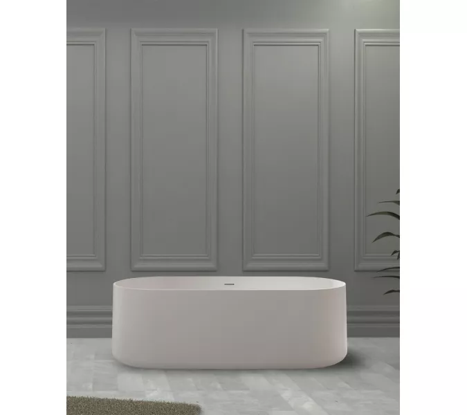 Ванна из искусственного камня ABBER Stein AS9607 белая матовая 170*75, изображение 8