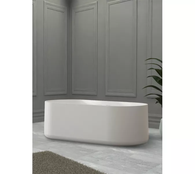 Ванна из искусственного камня ABBER Stein AS9607 белая матовая 170*75, изображение 9