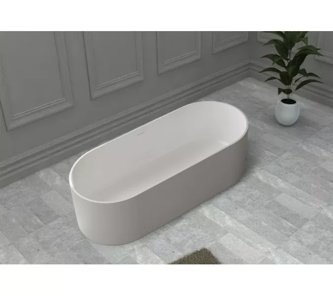 Ванна из искусственного камня ABBER Stein AS9607 белая матовая 170*75, изображение 10