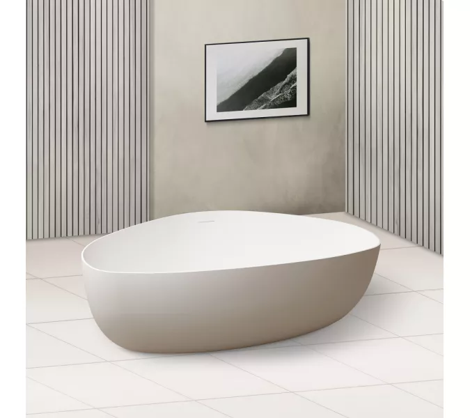 Ванна из искусственного камня ABBER Stein AS9608 белая матовая 180*130, изображение 8