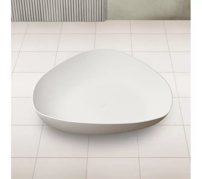 Ванна из искусственного камня ABBER Stein AS9608 белая матовая 180*130, изображение 9