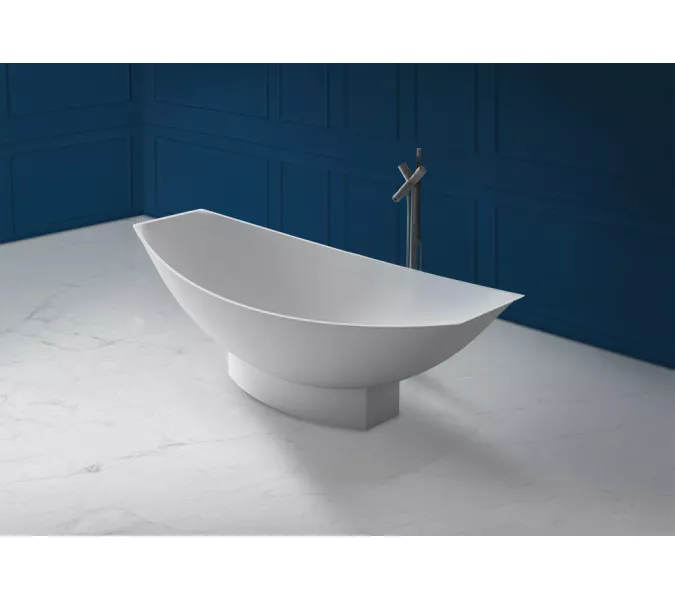 Ванна из искусственного камня ABBER Stein AS9610 белая матовая 180*80, изображение 8