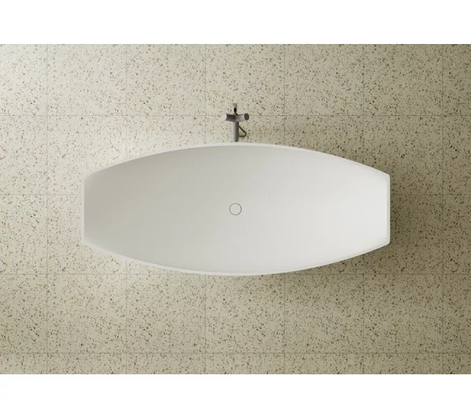 Ванна из искусственного камня ABBER Stein AS9610 белая матовая 180*80, изображение 12