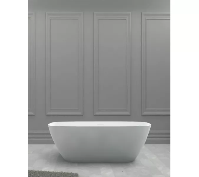 Ванна из искусственного камня ABBER Stein AS9612-1.7 белая матовая 170х72, изображение 8