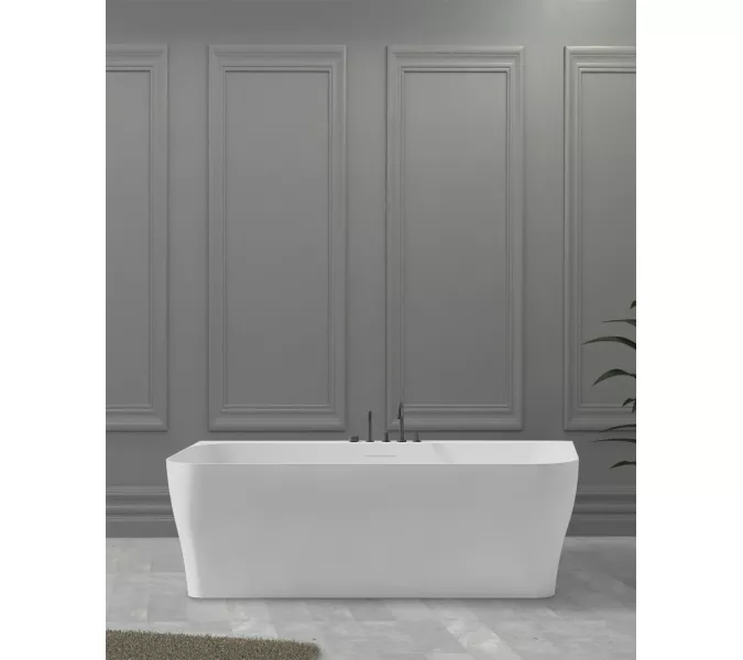 Ванна из искусственного камня ABBER Stein AS9616 белая матовая 170*80, изображение 10