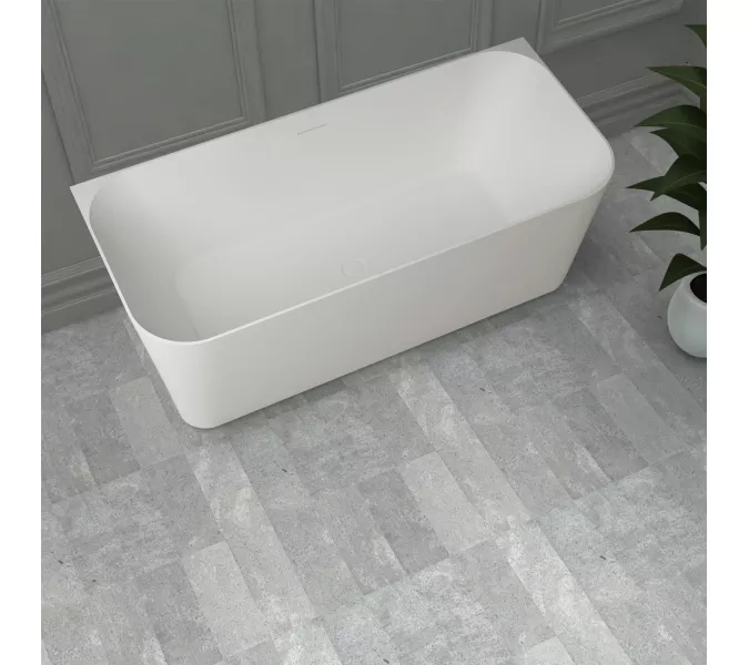 Ванна из искусственного камня ABBER Stein AS9617 белая матовая 170*75, изображение 6