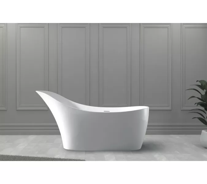 Ванна из искусственного камня ABBER Stein AS9618 белая матовая 170*75, изображение 8