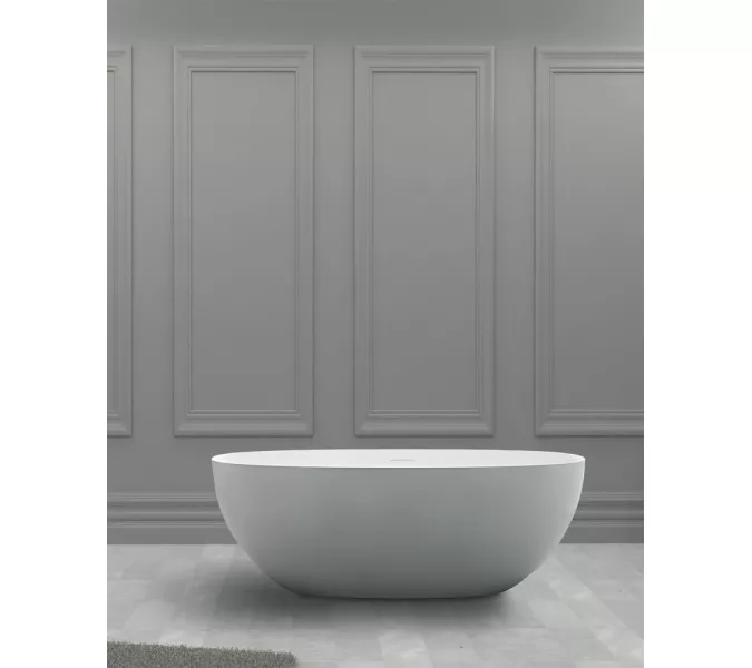 Ванна из искусственного камня ABBER Stein AS9624 белая матовая, Выбрать размер: 150x72, изображение 8