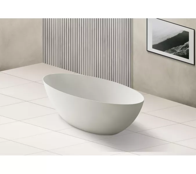 Ванна из искусственного камня ABBER Stein AS9625  белая матовая, Выбрать размер: 160x75, изображение 9