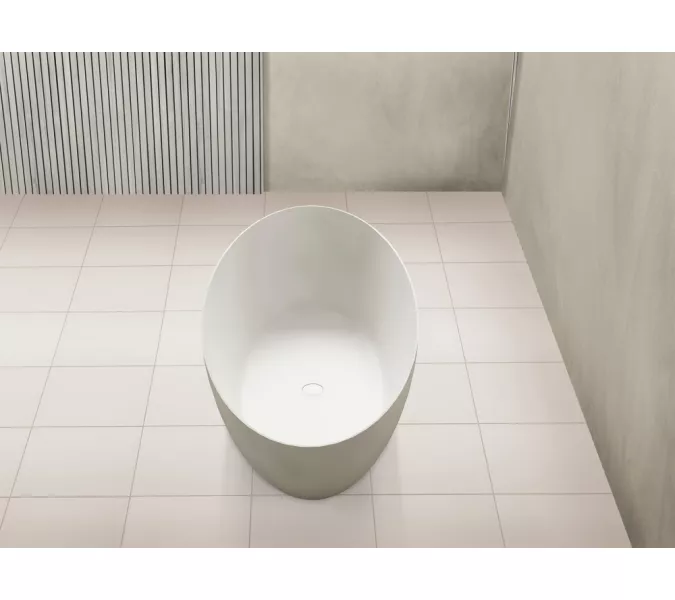 Ванна из искусственного камня ABBER Stein AS9625  белая матовая, Выбрать размер: 160x75, изображение 11