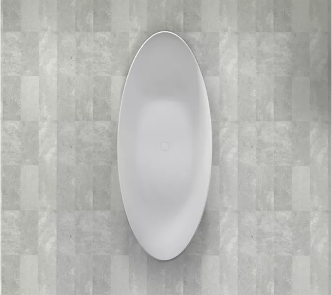 Ванна из искусственного камня ABBER Stein AS9633 белая матовая 180*80, изображение 12