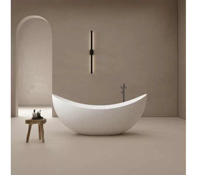 Ванна из искусственного камня ABBER Stein AS9633 белая матовая 180*80, изображение 9