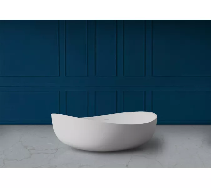 Ванна из искусственного камня ABBER Stein AS9639 белая матовая 180*110, изображение 11