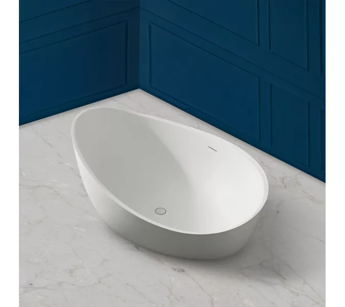 Ванна из искусственного камня ABBER Stein AS9639 белая матовая 180*110, изображение 12