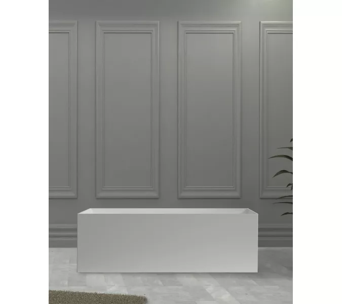 Ванна из искусственного камня ABBER Stein AS9640-1.5 белая матовая, Выбрать размер: 150*70, изображение 11