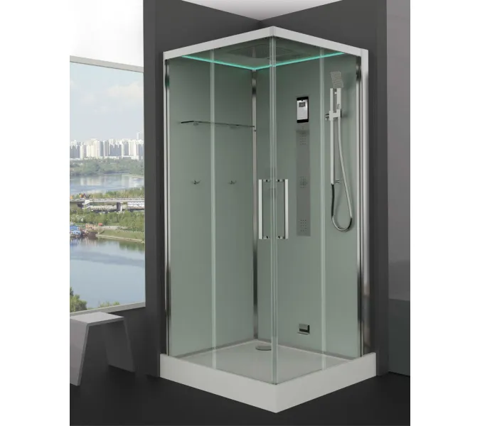 Душевая кабина квадратная Timo Premium NURA H-516 ,100х100, Г/М, баня, электрика, хромотерапия, изображение 2