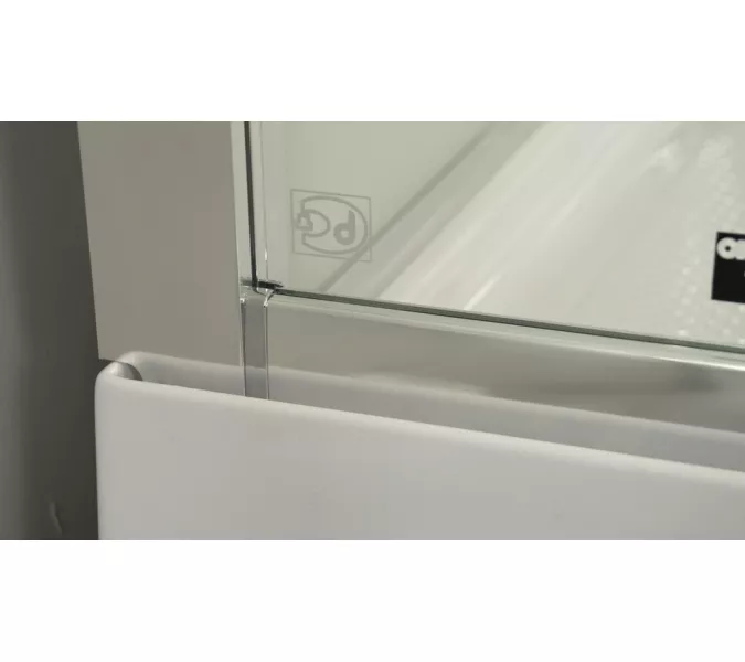 Душевая кабина четверть круга Timo Premium ILMA-909/901, Выбрать цвет: Хром, Выбрать размер: 100x100 , Внешний вид: без крыши, изображение 2