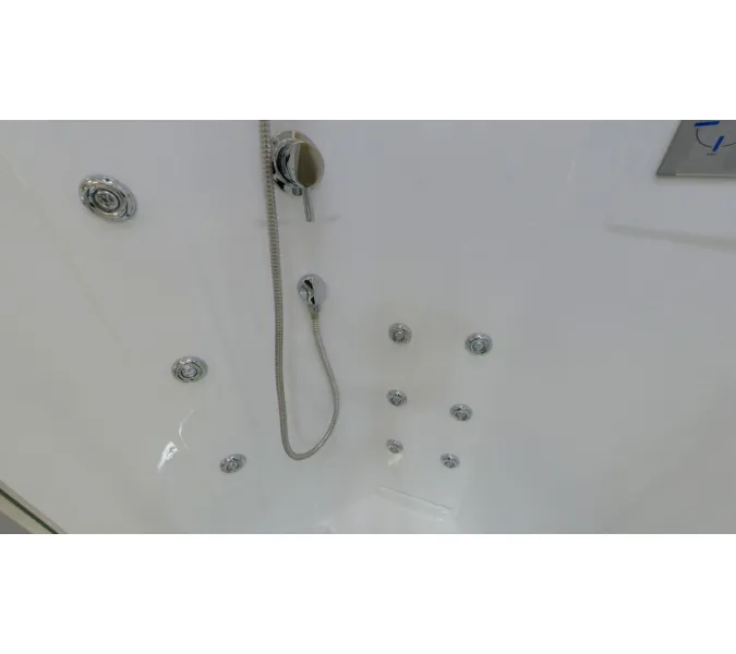 Душевая кабина четверть круга Timo LUX T-7700/7790 высокий поддон, Выбрать размер: 100x100 , Комплектация: гидромассаж, изображение 4