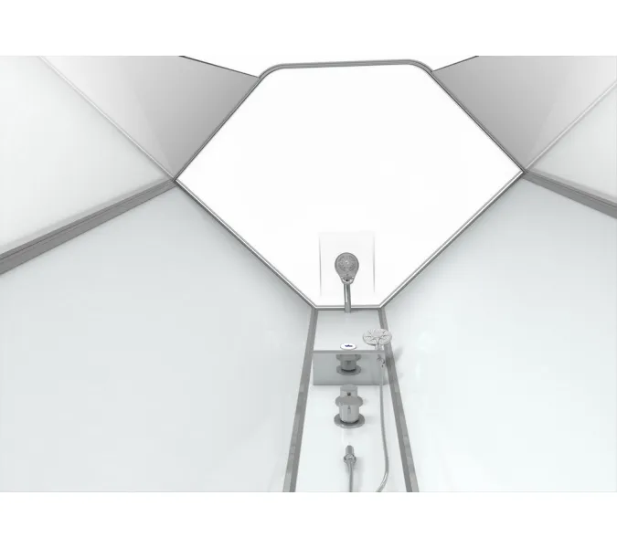 Душевая кабина многоугольная Timo PREMIUM ILMA-701/709, Выбрать цвет: Хром, Выбрать размер: 90x90, Внешний вид: без крыши, изображение 6