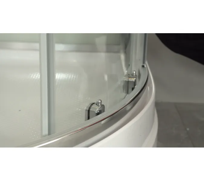 Душевая кабина четверть круга Timo Premium ILMA-909/901, Выбрать цвет: Хром, Выбрать размер: 90x90, Внешний вид: без крыши, изображение 5