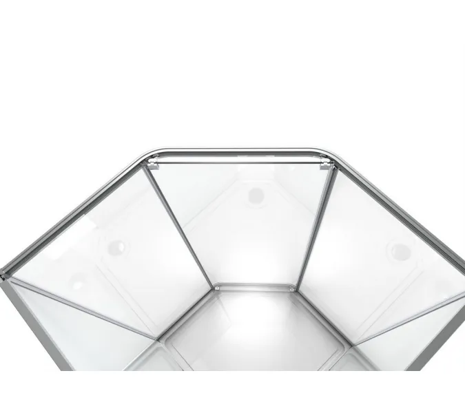 Душевая кабина многоугольная Timo PREMIUM ILMA-701/709, Выбрать цвет: Хром, Выбрать размер: 90x90, Внешний вид: без крыши, изображение 7