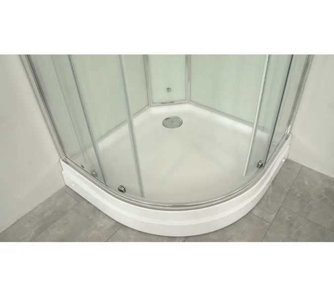 Душевая кабина четверть круга Timo Premium ILMA-909/901, Выбрать цвет: Хром, Выбрать размер: 90x90, Внешний вид: без крыши, изображение 6