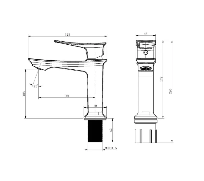 Смеситель для раковины ACWEN PE-11100MB черный матовый, Выбрать цвет:  черный матовый, изображение 11
