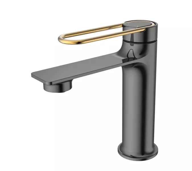 Смеситель для раковины ACWEN- 11111QL оружейная сталь/бронза, Выбрать цвет: Оружейная сталь