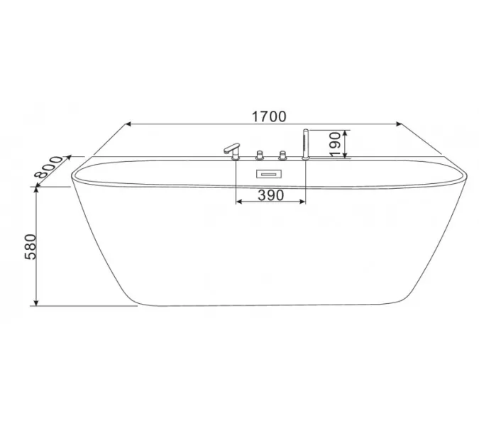Ванна акриловая  Esbano San Marino-SM  170x80x58, изображение 4
