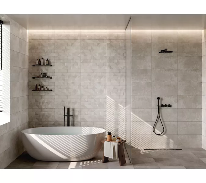 Настенная плита Quarto_GT Серый 30x60 _декор, Выбрать цвет: Серый декор, изображение 8