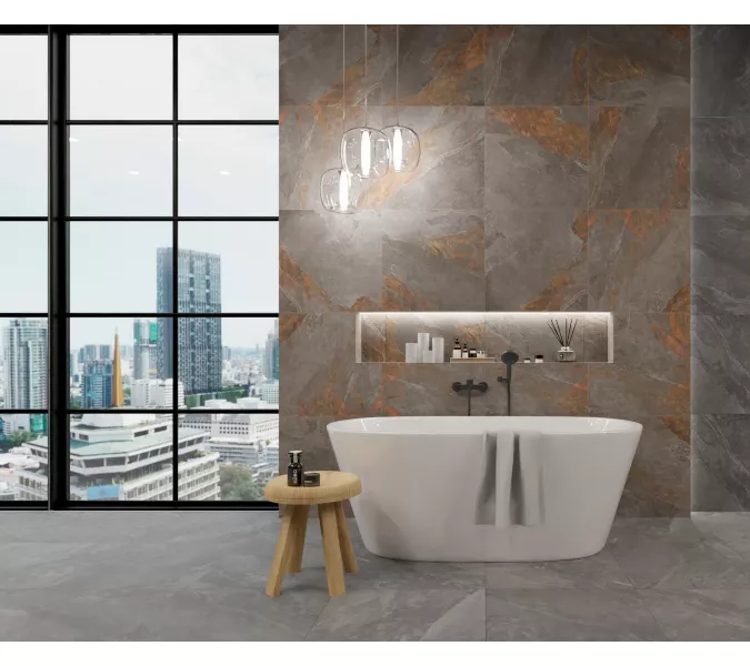 Плитка грес глаз. Rocket_GT серо-коричневый 60*60, Выбрать цвет: Серо-коричневый, изображение 13