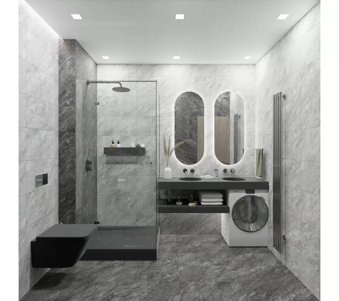 Керамогранит Thor_GT Светло-серый, Выбрать цвет: Светло-серый, Выбрать размер: 30х60, изображение 14