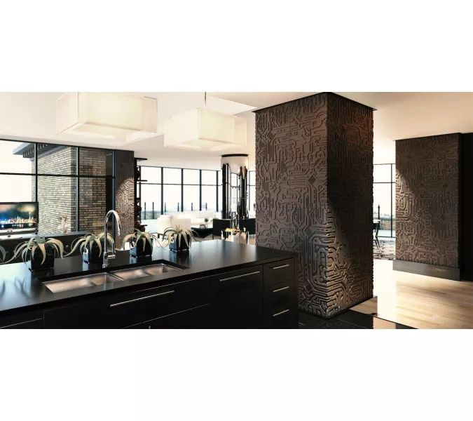 Панель гипсовая 3D ARTPOLE EX-MACHINA A /B, Внешний вид: Рисунок А, изображение 3