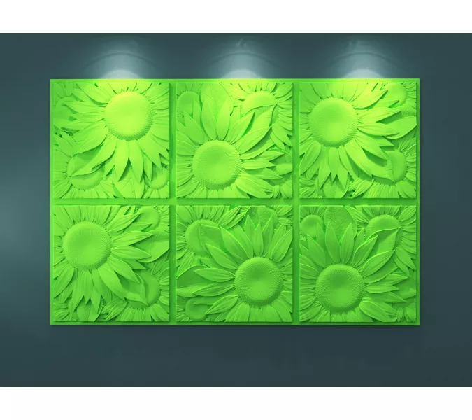 Панель гипсовая 3D ARTPOLE Sunflower, изображение 3