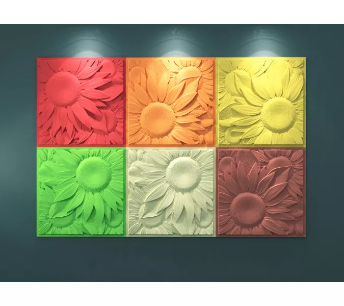 Панель гипсовая 3D ARTPOLE Sunflower, изображение 4