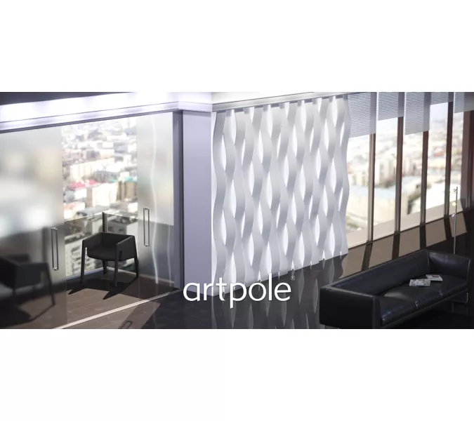 Панель гипсовая 3D ARTPOLE SURF  + ( LED ), Внешний вид: Классика, изображение 3