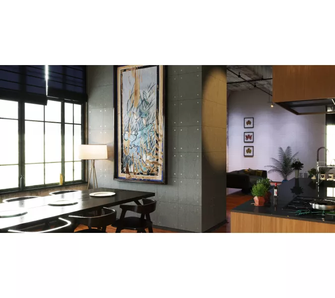 Панель гипсовая 3D ARTPOLE LOFT TECHNO/HIDDEN/OPEN/ORIGINAL, Выбрать цвет: Белый, Внешний вид: С отверстиями, изображение 2