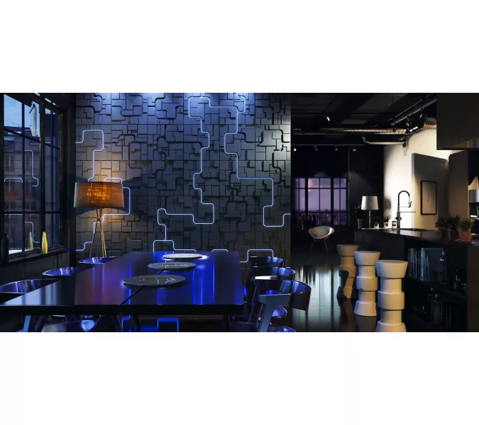 Панель гипсовая 3D ARTPOLE SPACE 1/2 + ( LED ), Внешний вид: Рисунок 1, изображение 4