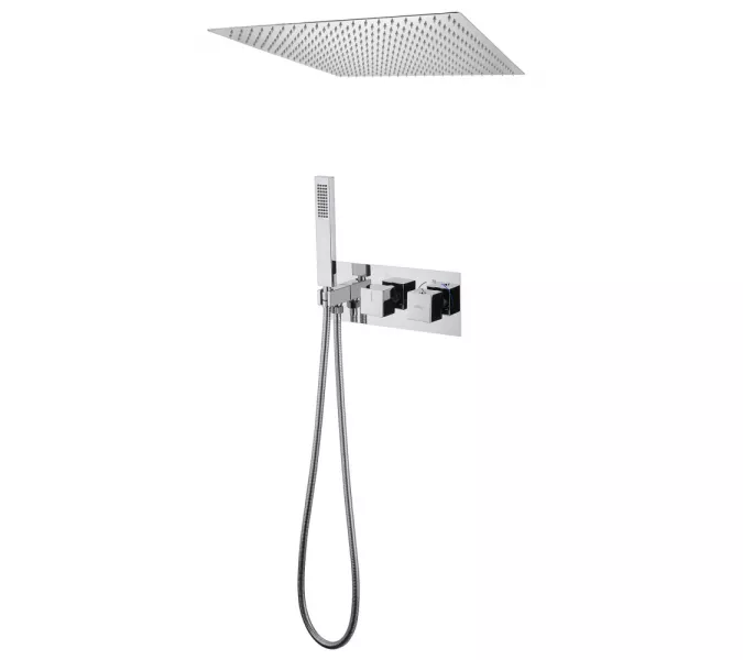 Душевая система ABBER Daheim AF8255 скрытого монтажа без излива, термостат, хром, Выбрать цвет: Хром