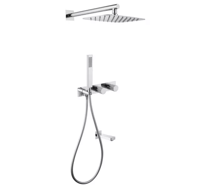 Душевая система ABBER Rund AF8717 скрытого монтажа с изливом, хром, Выбрать цвет: Хром