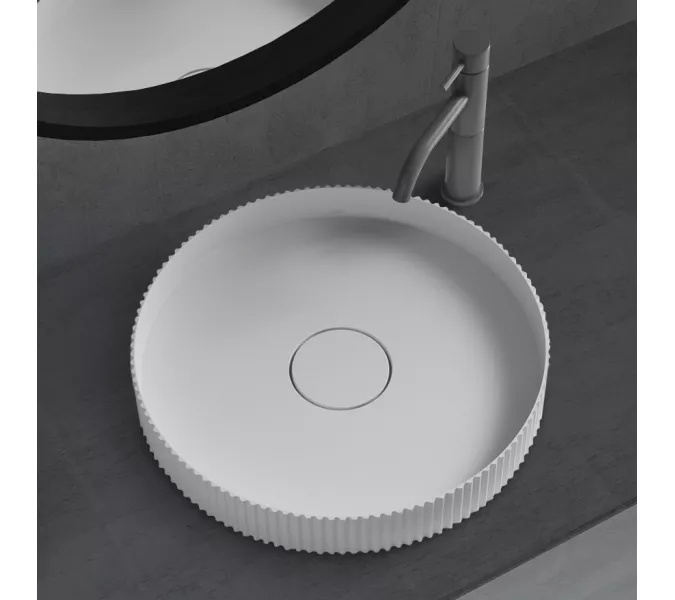 Раковина накладная ABBER Stein AS2604 белая матовая