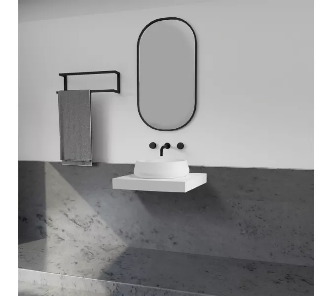 Раковина накладная ABBER Stein AS2605 белая матовая, изображение 2